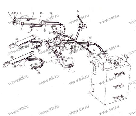 Гидроцилиндр стрелы 125х70х726 - ZL30F-2