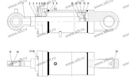 Ремкомплект г/ц 140х80х502-952 - 4120000868101