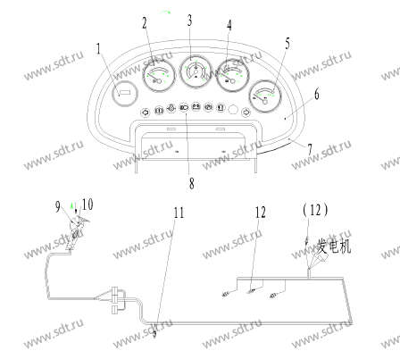 Указатель температуры воды SW242-2A - 4130000215 (648)